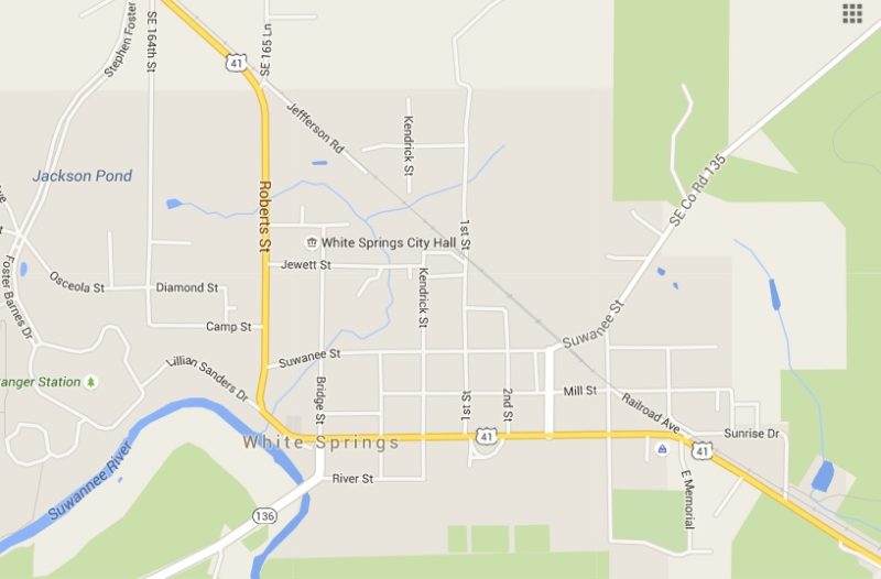 White Spring Florida Area Map