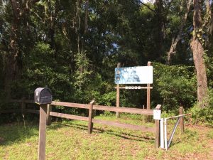 Adams Tract River Camp Entrance for Hosts and Hikers